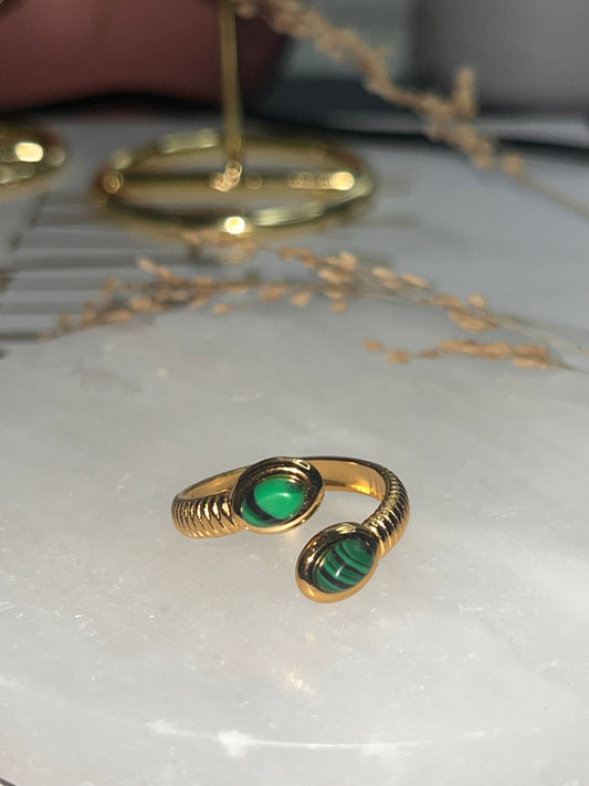 Deep Green Adjustable Ring