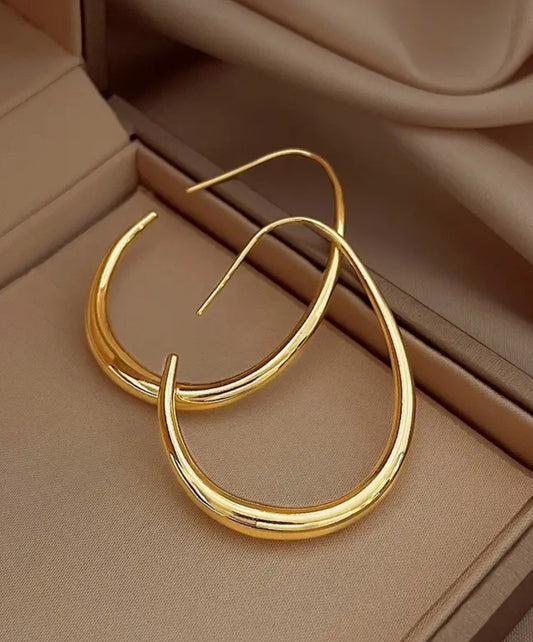 Oval Gold Hoops